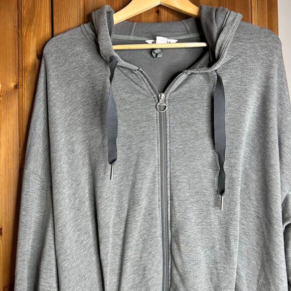 Athleta Balance Full Zip Up Hoodie Sweatshirt Women’s 1X Gray Athleisure Workout - Picture 6 of 11